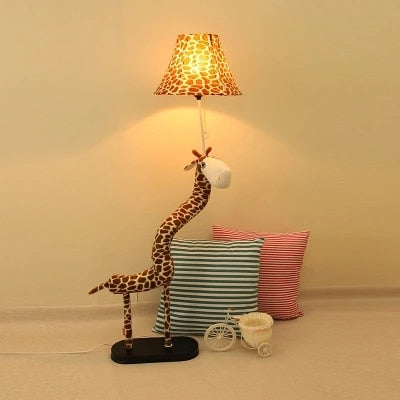 Children's Floor Lamp Coated with Cotton - Animal Shape