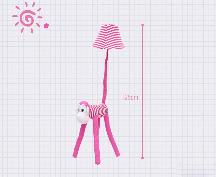 Children's Floor Lamp Coated with Cotton - Animal Shape