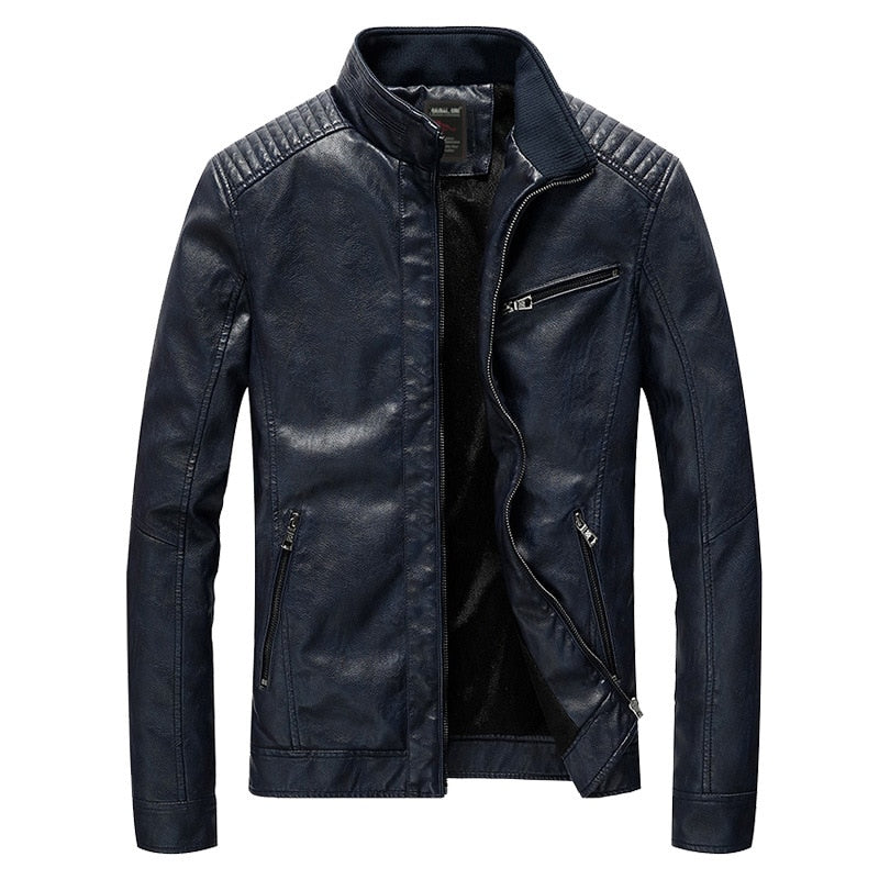 Venturous Men's Leather Slim Jacket