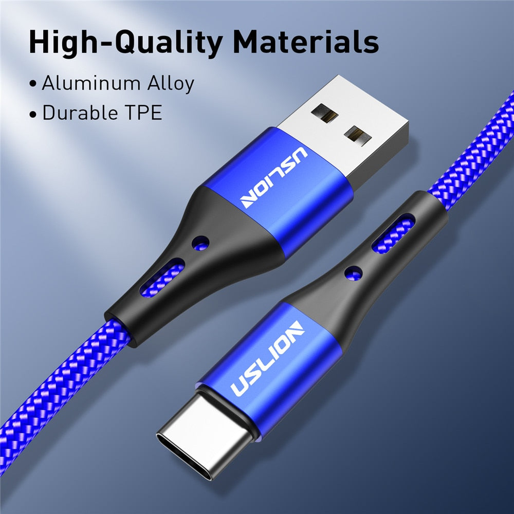 USB Type-C Cable Wire Fast Charging 3A