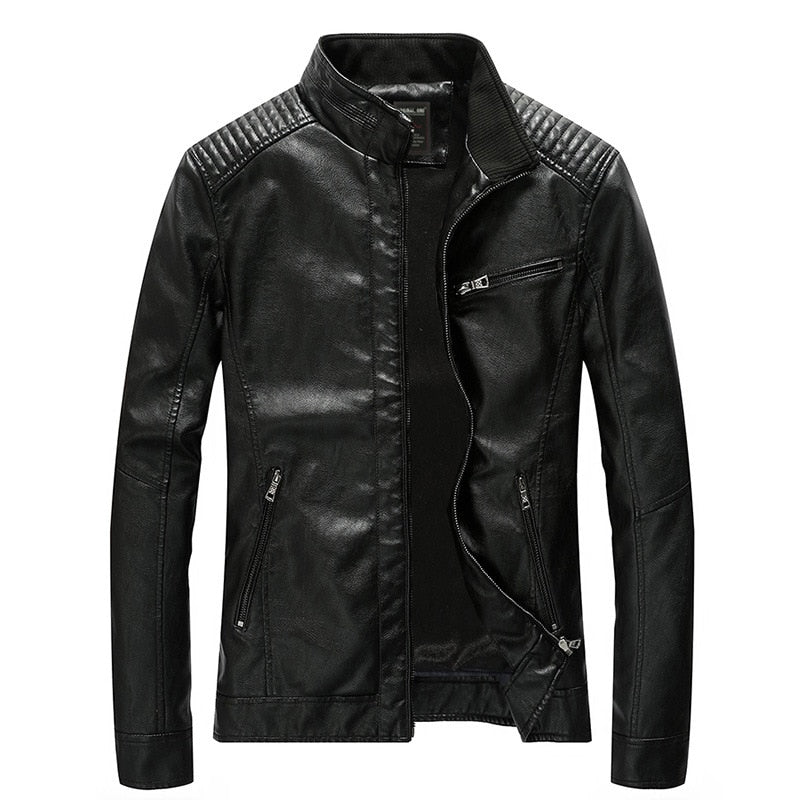 Venturous Men's Leather Slim Jacket