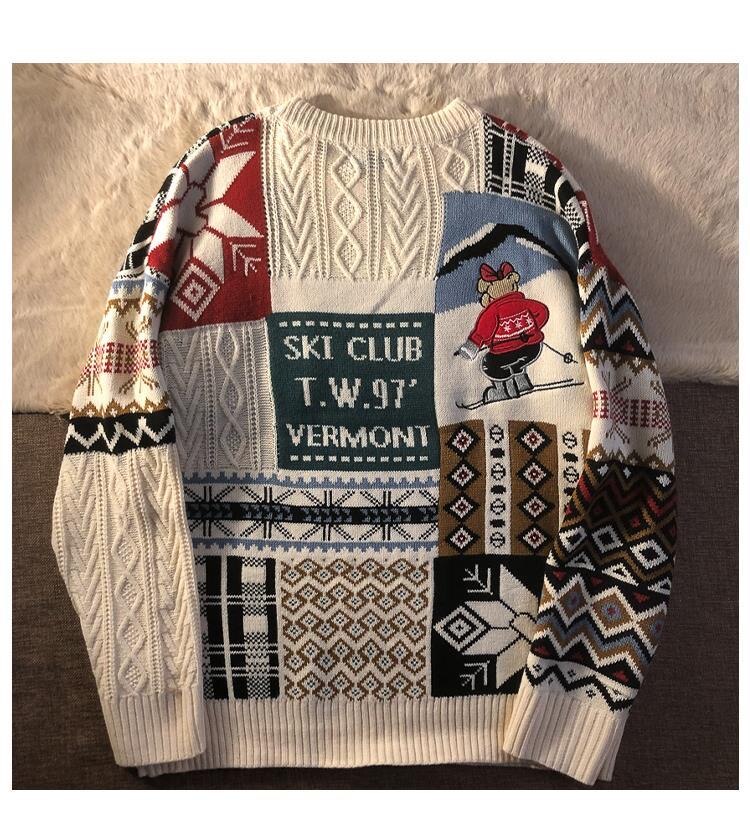 Cartoon Knitted Sweater Turtleneck Collar