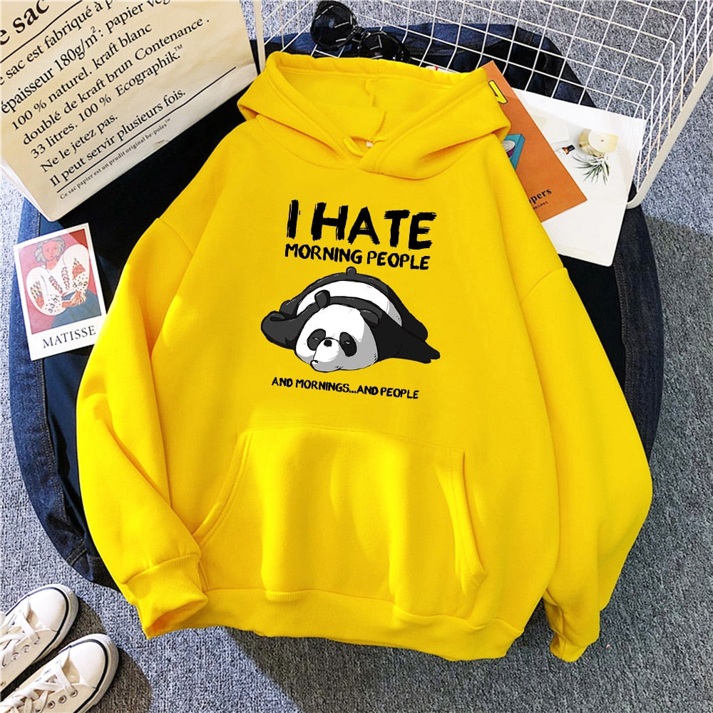 Cartoon Sloth Oversized Hoodie with Pockets