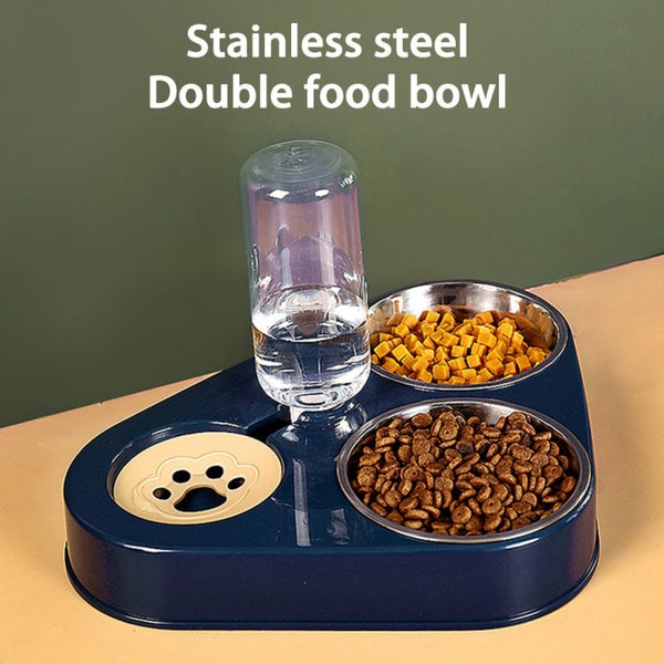 Automatic Drinking Pet Bowl 500ML Dog Cat Feeder Stainless Steel