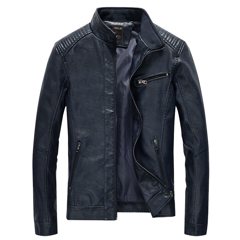 Venturous Men's Leather Slim Jacket