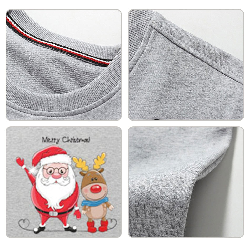 Christmas Long Sleeve Warm Sweatshirts - Family Matching Outfits