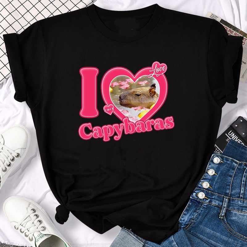 Capybara Funny Cotton T-Shirts