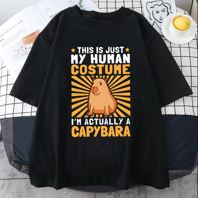 Capybara Funny Cotton T-Shirts