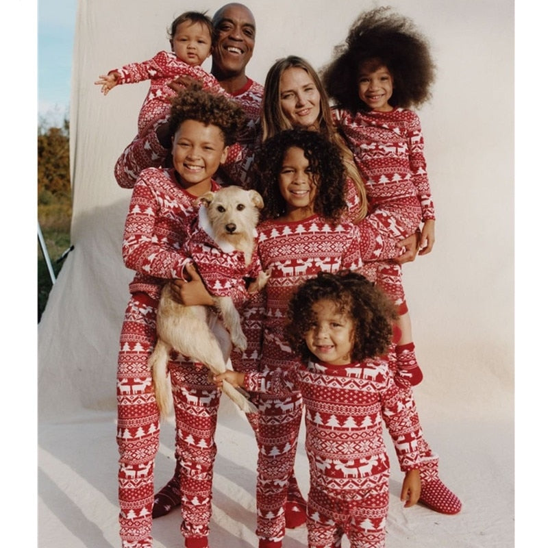 Winter Christmas Family Matching Pyjamas Set