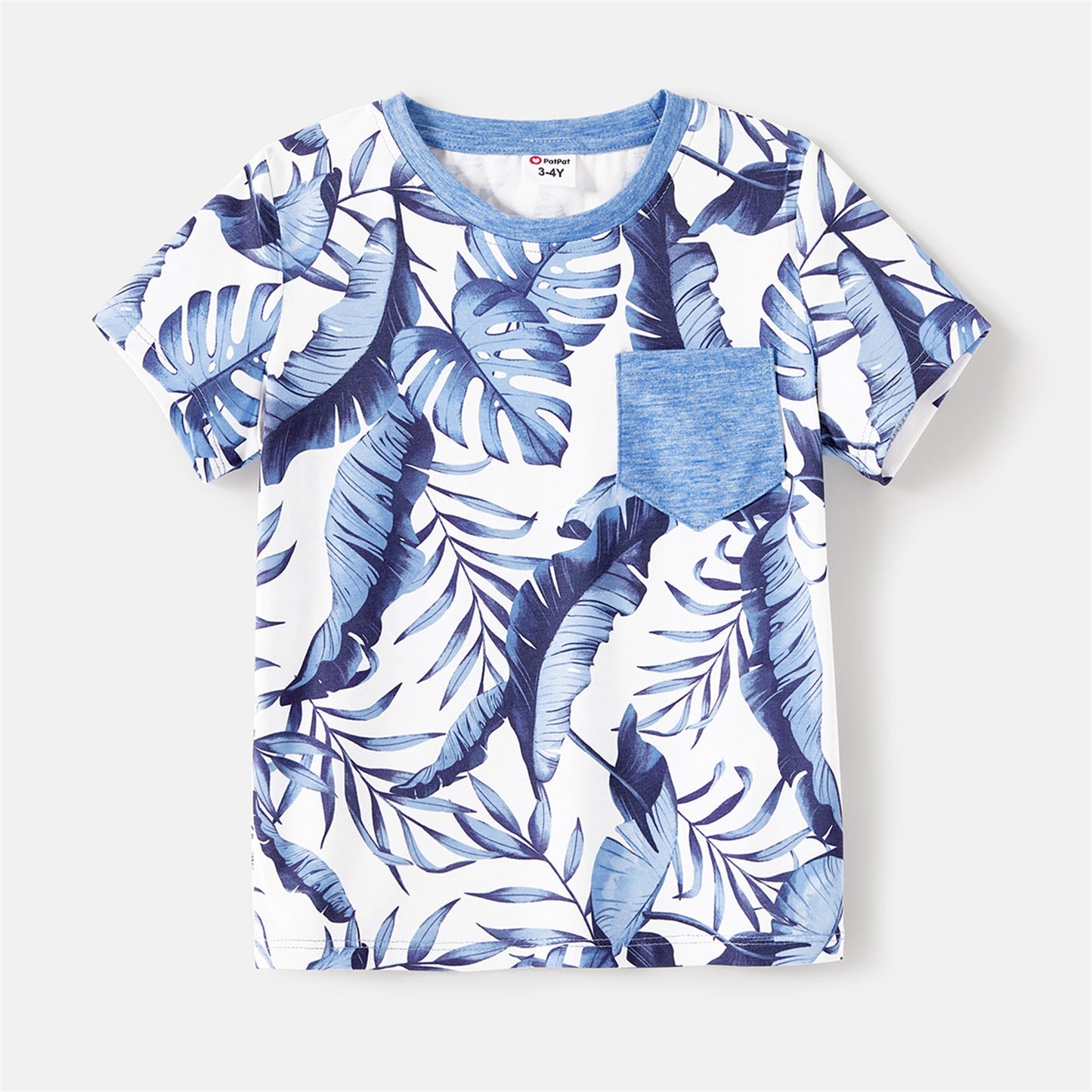 Matching Family Outfit - Blue Summer Leaves Set