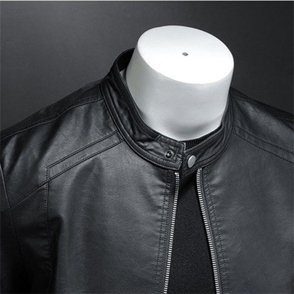 To protect yourself on the coldest and windiest days, count on our black eco-leather slim jacket.  The jacket is super stylish, features silver zippers on the front and sleeves, a high U-shaped collar and a snap button at the neck. Never go out of style!  Classic style. Beautiful and visible external seams. Can be easily used and combined with jeans, t-shirts and wool sweaters. Scarves give your jacket a fresh new look option.