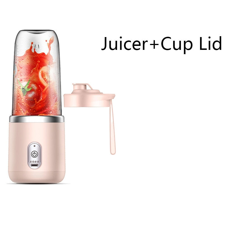 Portable Electric Juicer 6 Blades - Automatic Smoothie Blender