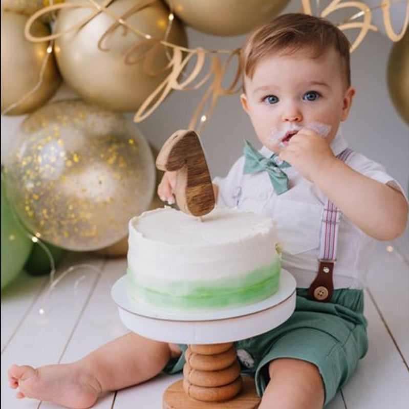 Stylish Summer Baby Boy Outfit (Shirt + Bow + Shorts + Suspenders)