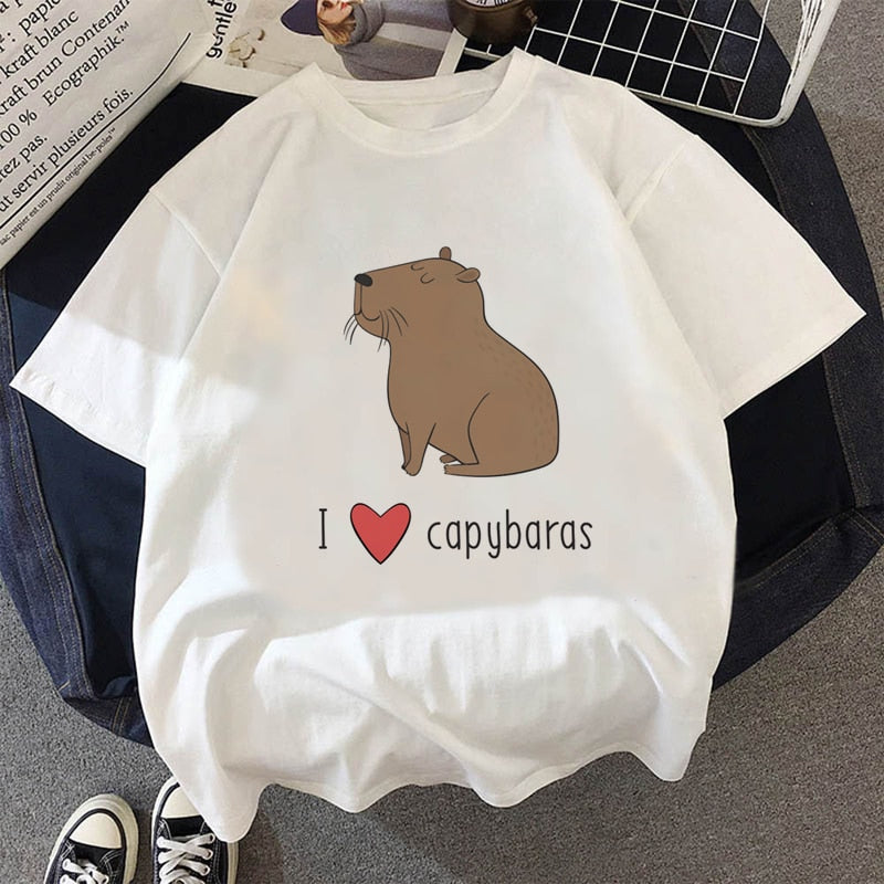 Capybara Funny Cotton T-Shirts