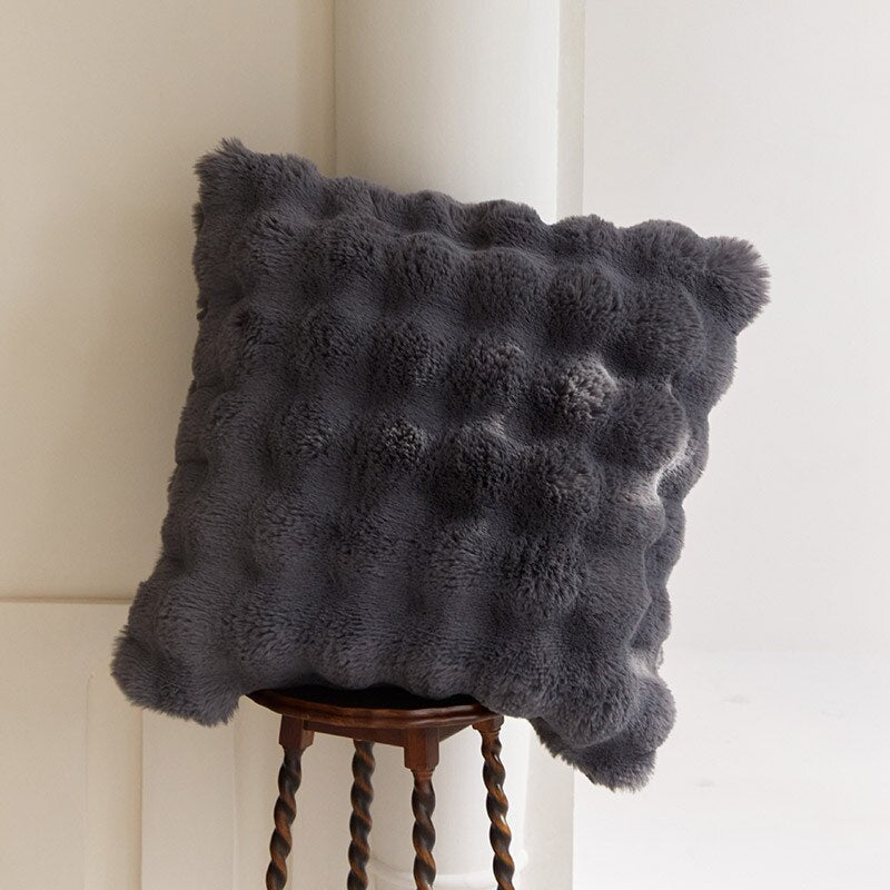 Winter Luxury Tuscan Fur Throw Pillow