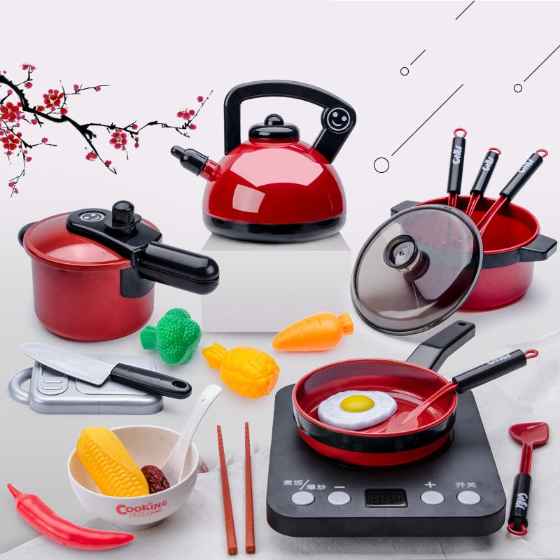 Kitchen Toys Set For Kids - Cooking and Food Utensils