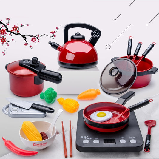 Kitchen Toys Set For Kids - Cooking and Food Utensils