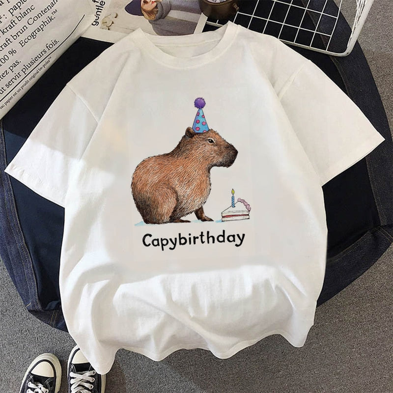 Capybara Funny Cotton T-Shirts