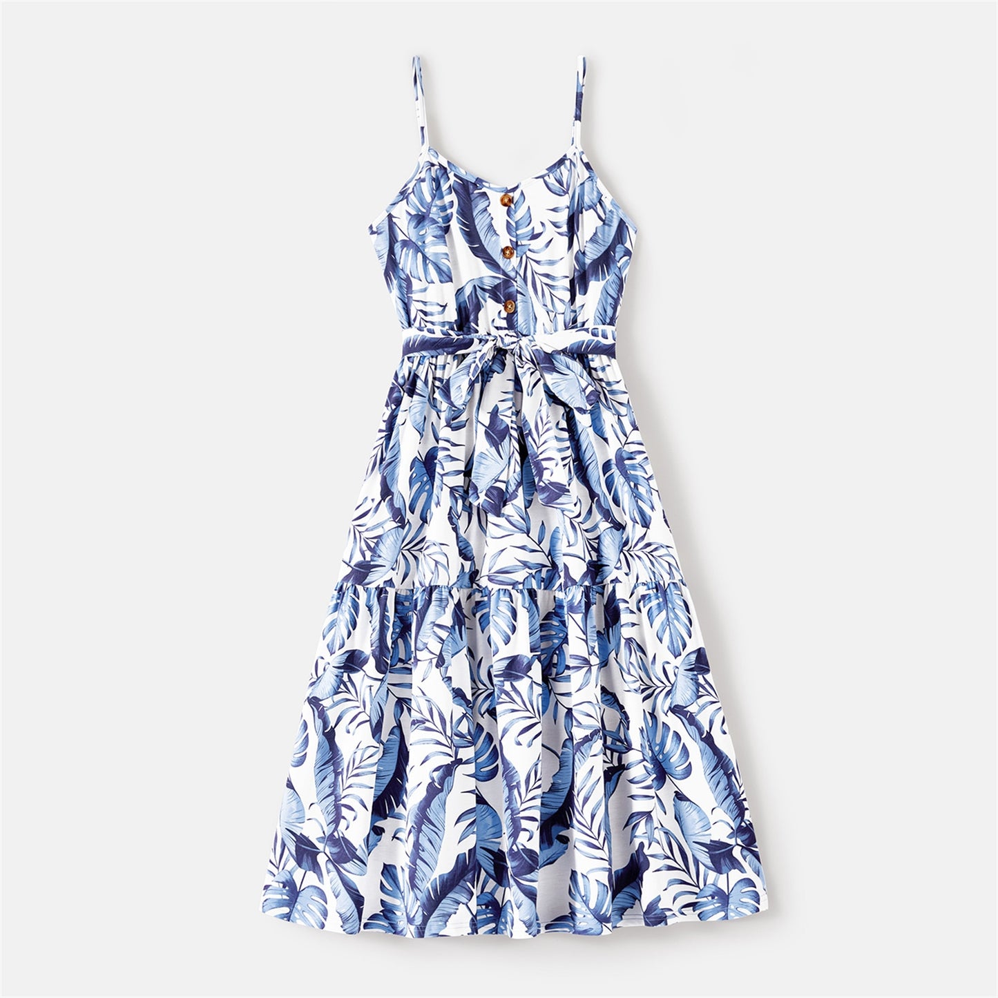 Matching Family Outfit - Blue Summer Leaves Set