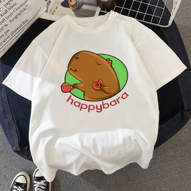 Capybara Funny Cotton T-Shirts