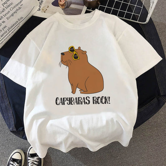 Capybara Funny Cotton T-Shirts