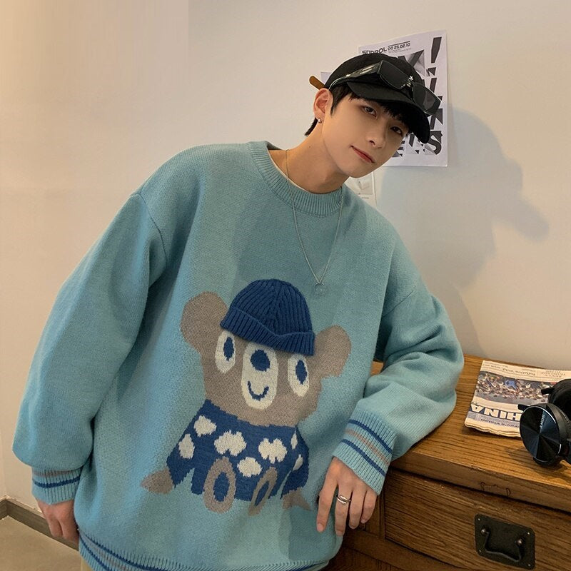 Soft Knitted Cartoon Vintage Sweater