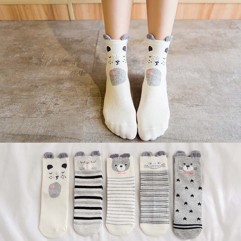 Cotton Unicorn Kitty Socks Pack (5 pairs)