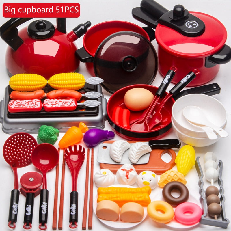 Kitchen Toys Set For Kids - Cooking and Food Utensils