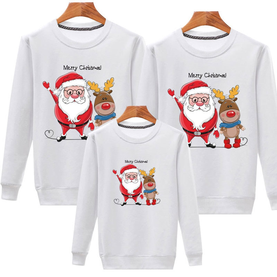 Christmas Long Sleeve Warm Sweatshirts - Family Matching Outfits