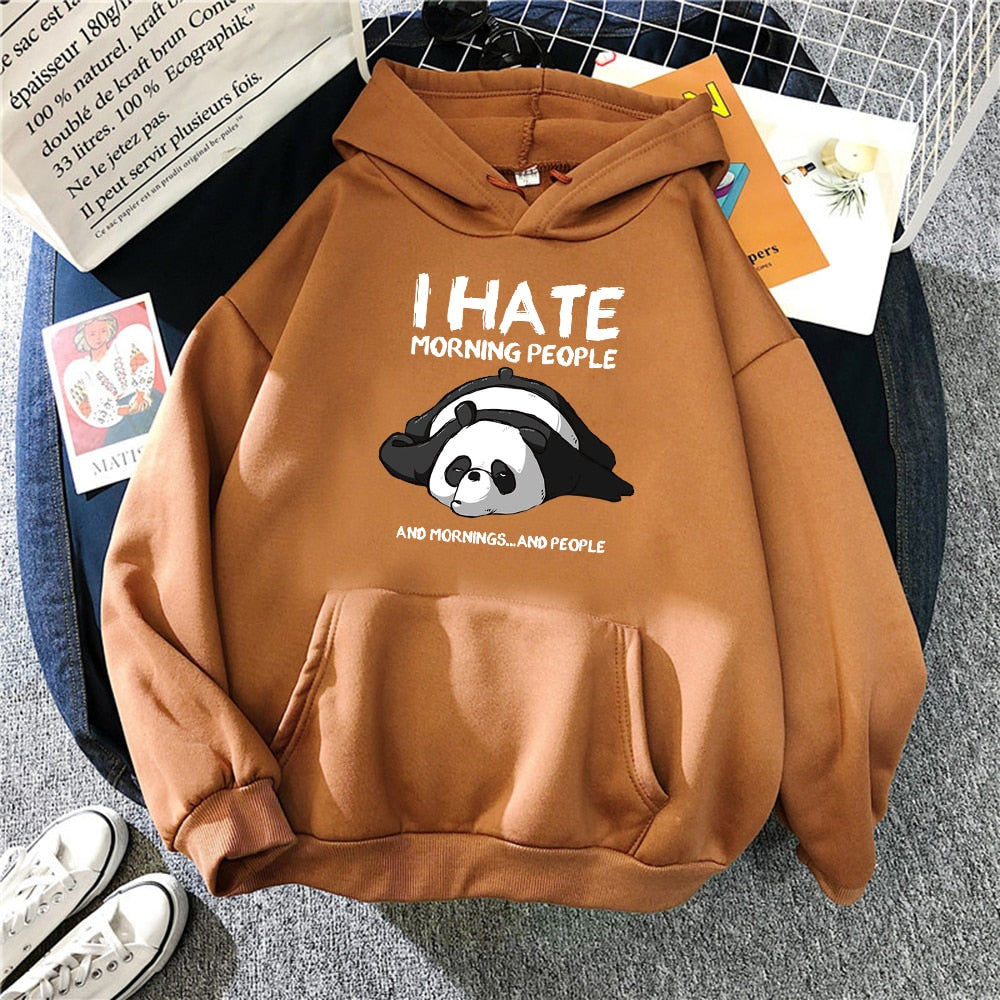 Cartoon Sloth Oversized Hoodie with Pockets