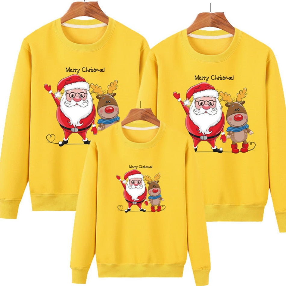 Christmas Long Sleeve Warm Sweatshirts - Family Matching Outfits