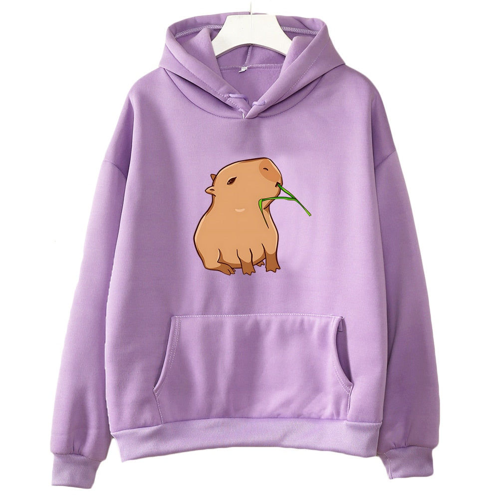 Cute Capybara Oversized Hoodie Sweatshirt