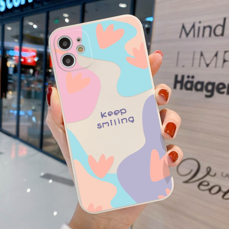 Keep Smiling Pastel iPhone Case