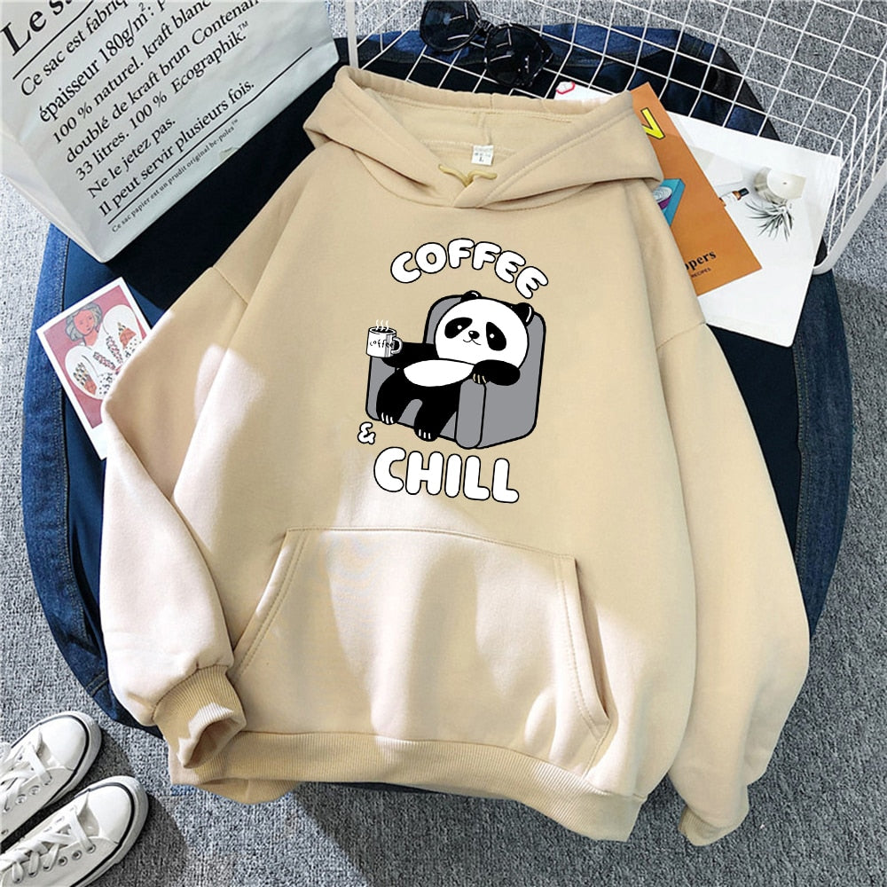 Cartoon Sloth Oversized Hoodie with Pockets