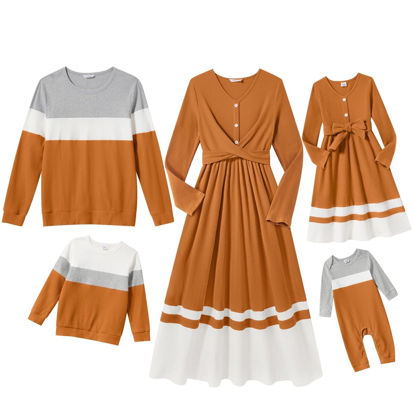 Matching Family Outfits - Dress, Romper & Sweatshirt for Mom, Dad, Baby, Daughter and Son