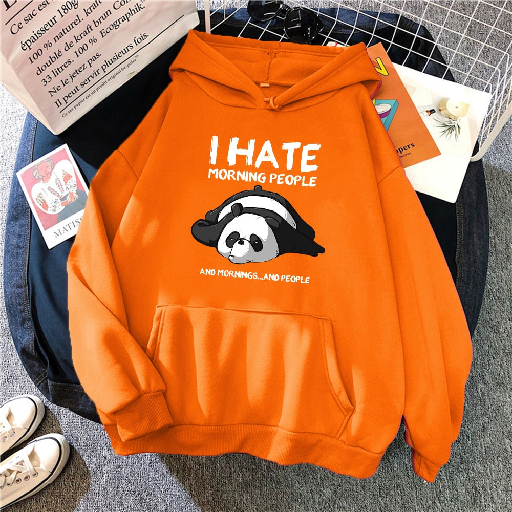 Cartoon Sloth Oversized Hoodie with Pockets