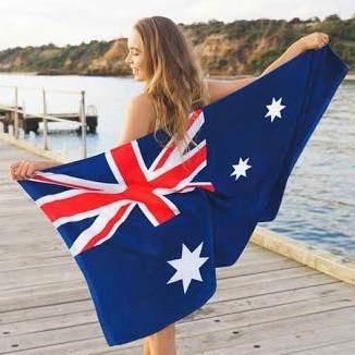 Australia Flag Beach Towel in Microfiber - Australia Gifts