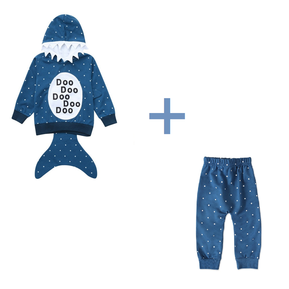 Toddler & Baby Outfit with Hoodie - Baby Shark