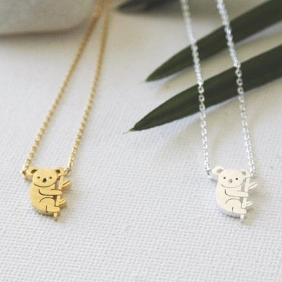 Koala Necklace 100% 925 Sterling Sliver / 18k Gold Plated - Australia Gifts