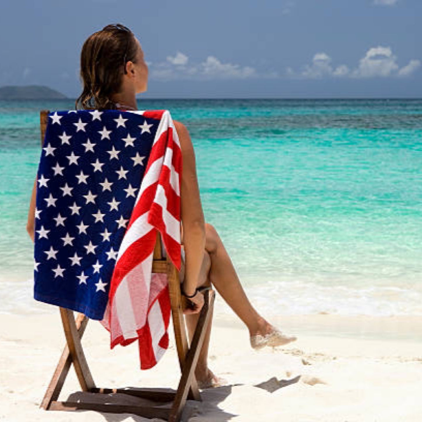 USA United States Flag Beach Towel