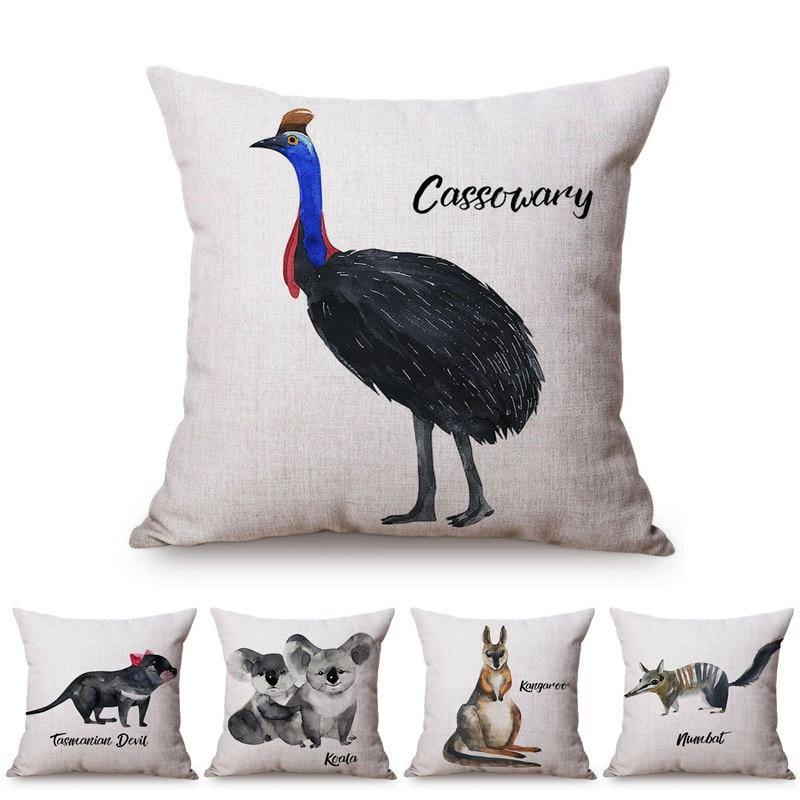 Kangaroo & Friends Cushion Cover - Australia Gifts