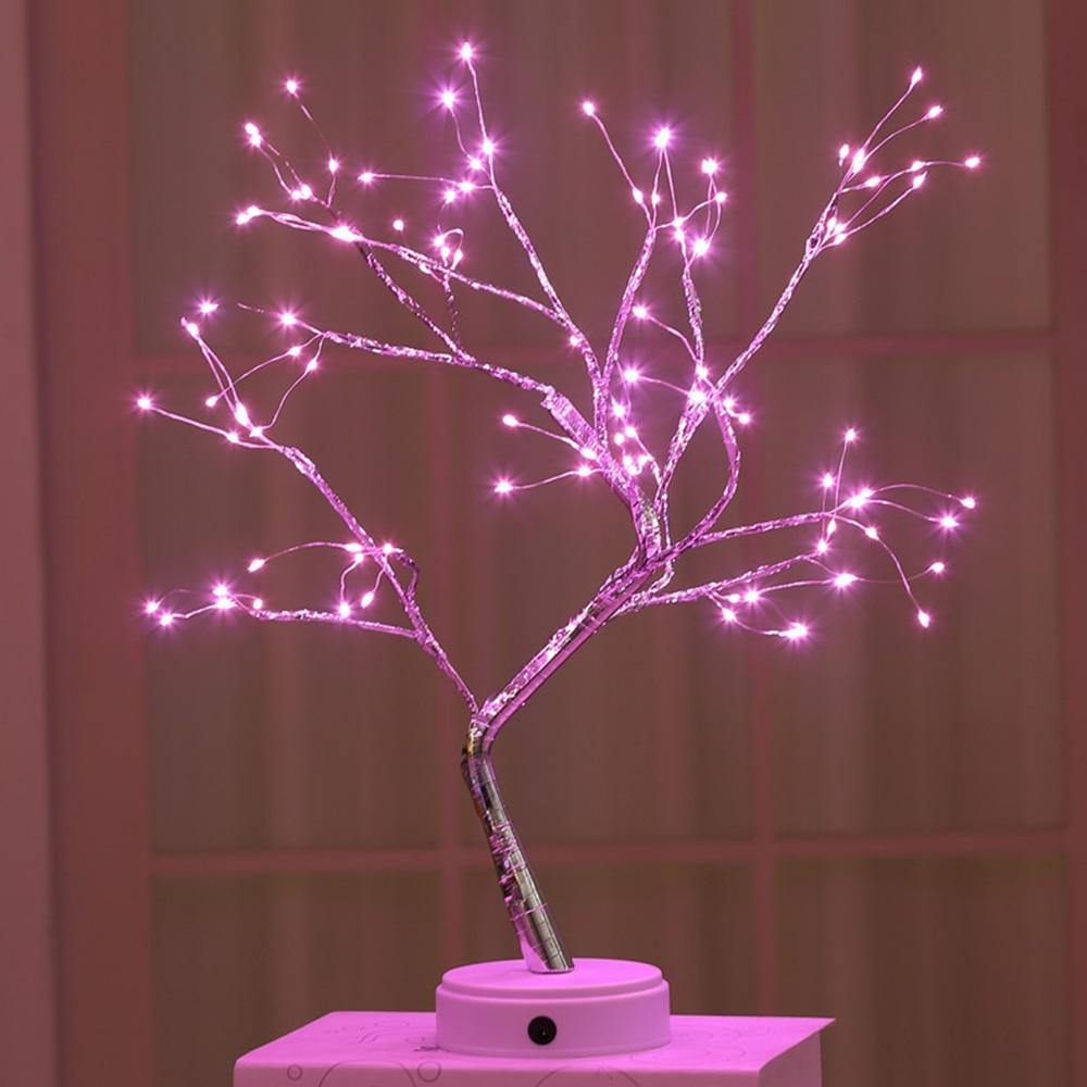 Beautifully crafted tree in the image of a delicate bonsai tree, decorated with cherry blossoms and covered in wonderful warm lights. It has malleable branches so you can model your tree the way you want!