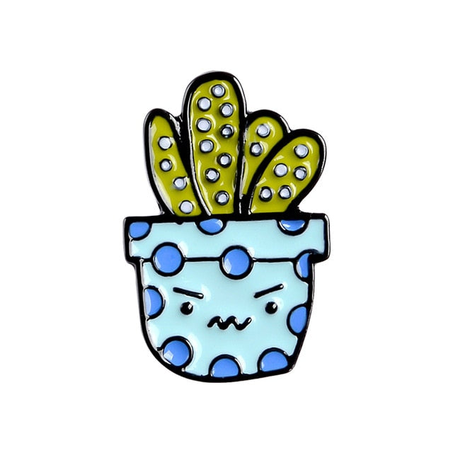 Cactus Enamel Pin Brooches