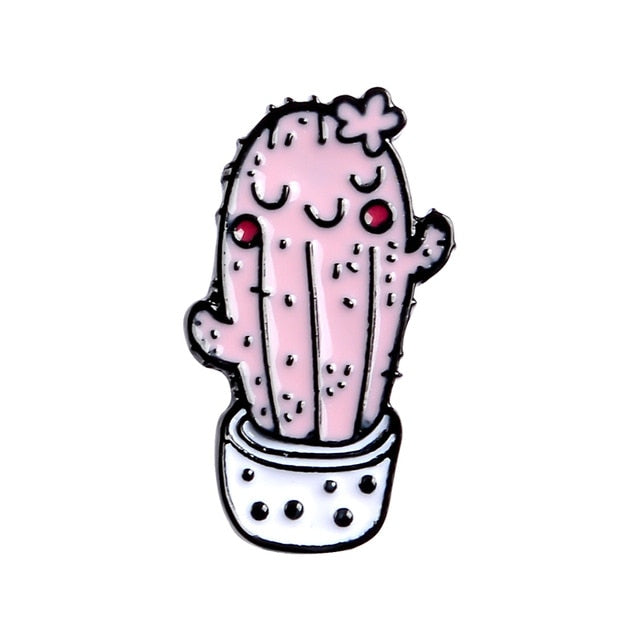 Cactus Enamel Pin Brooches