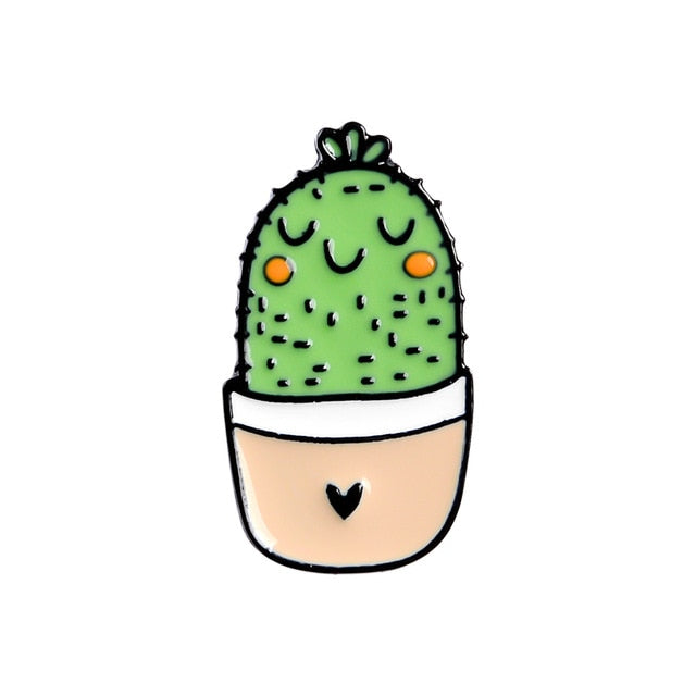 Cactus Enamel Pin Brooches