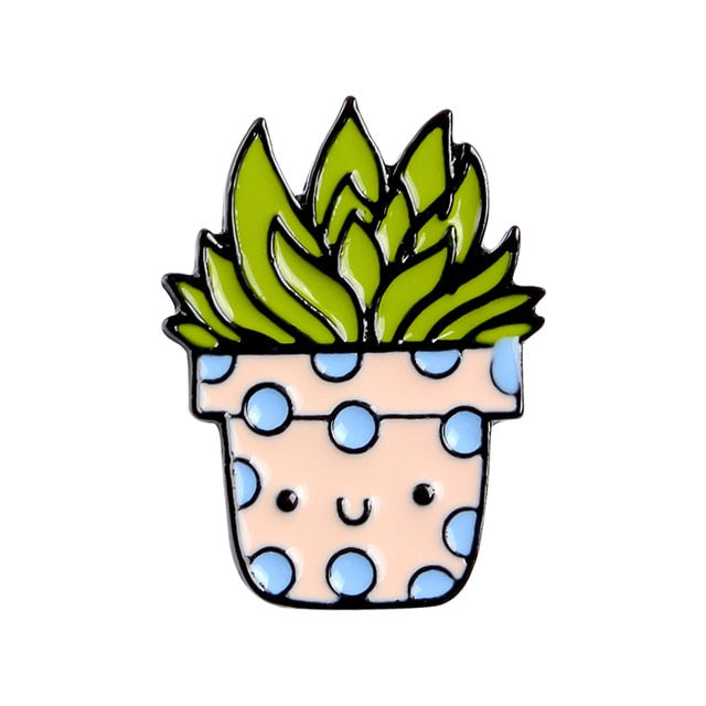 Cactus Enamel Pin Brooches