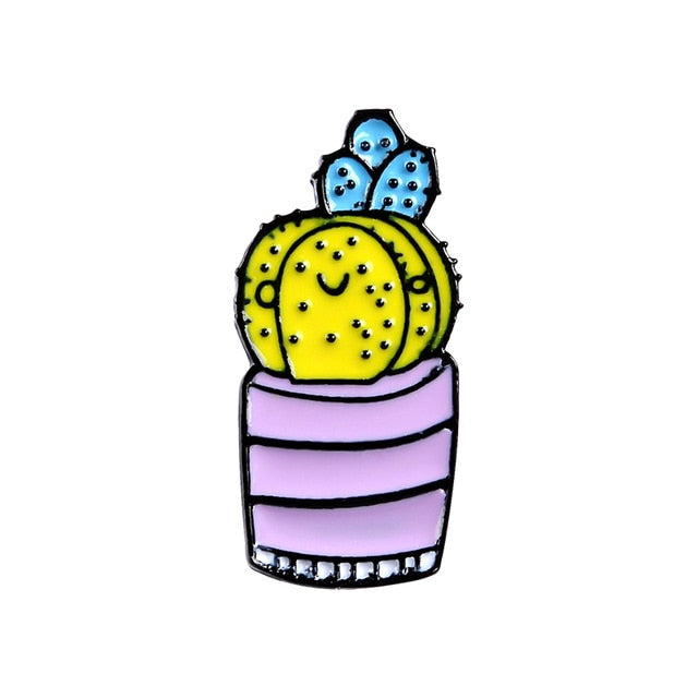 Cactus Enamel Pin Brooches