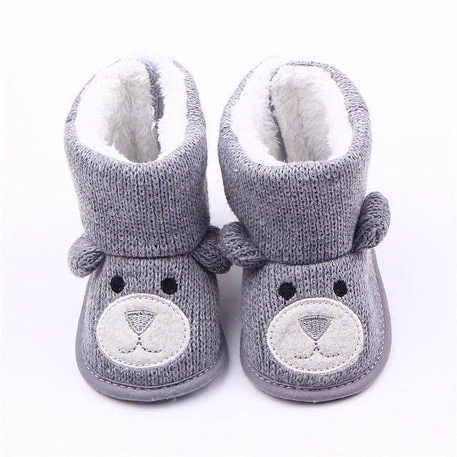 Newborn & Toddler Warm Winter Boots - Teddy Bear