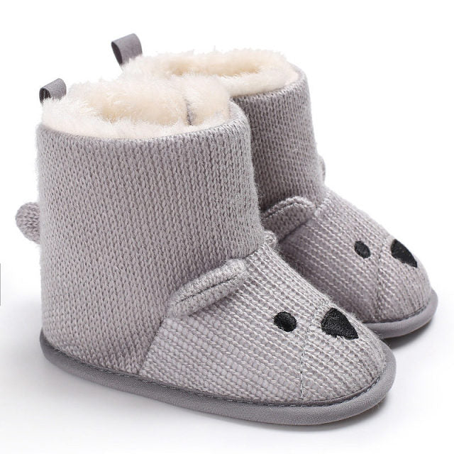 Newborn & Toddler Warm Winter Boots - Teddy Bear