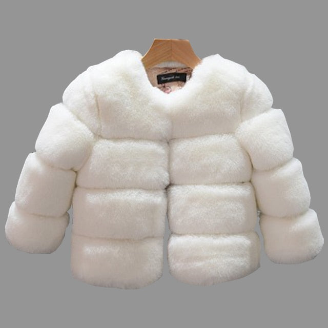 Baby Girl Faux Fur Winter Down Parka Jacket